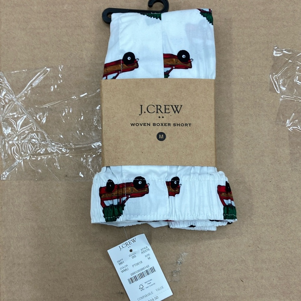 J crew Christmas boxers size medium brand new